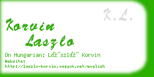 korvin laszlo business card